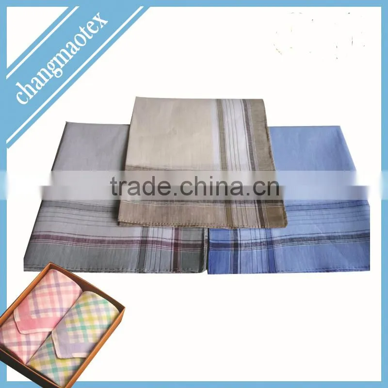 men's printed check cotton handkerchief