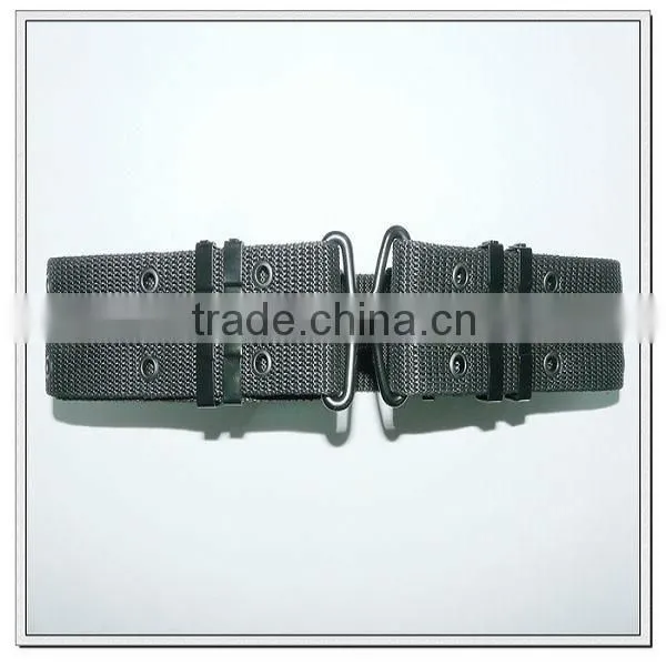 57mm wide black polypropylene military suspender belt,wide military belts