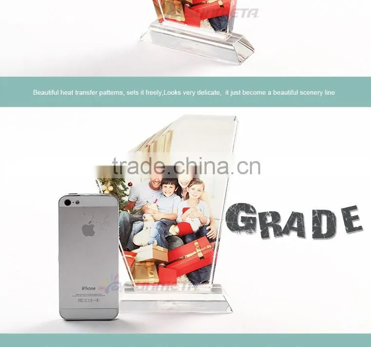 Sunmeta sublimation photo frame heat transfer printing glass wedding photos BSJ11
