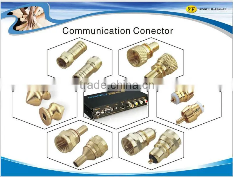 Factory Waterproof Electrical Brass Female Male Cable Wire Connector ISO9001