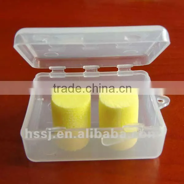 2016 new safety ear plugs PU foam wireless ear plugs wireless cylindrical PU foam earplugs SNR: 33db ear plugs in plastic case