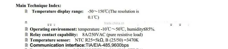 multi-functional RS485 temperature controller E50