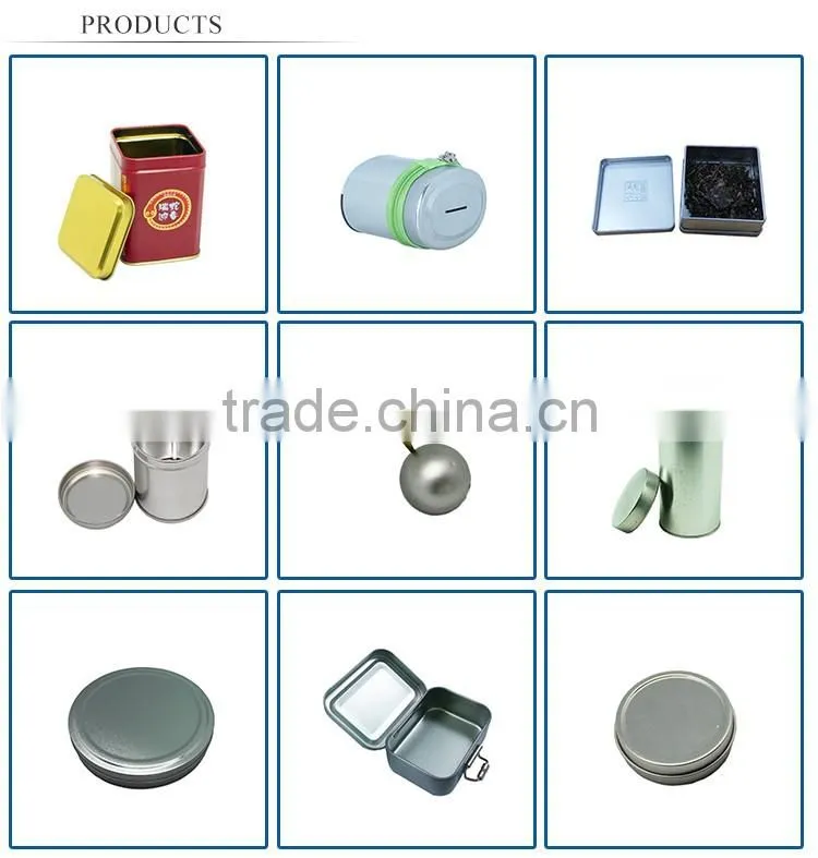 square tea tin cans
