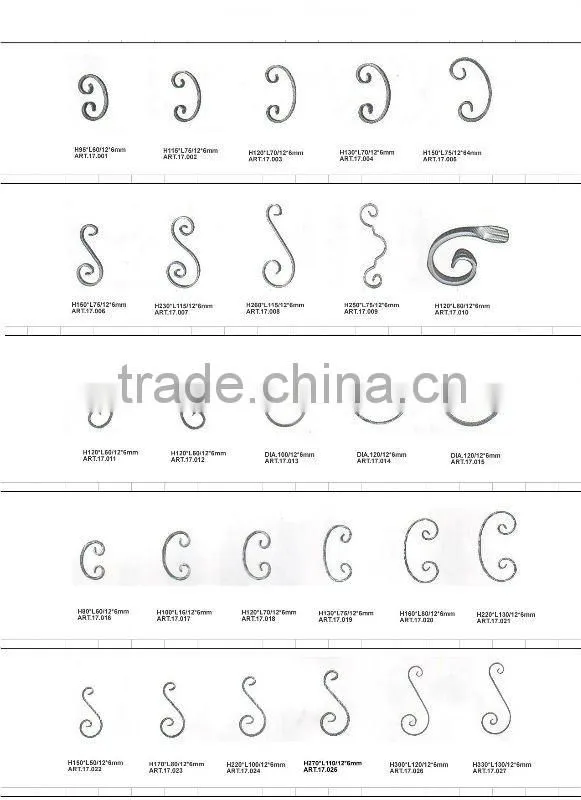 wrought iron ornamental scrolls