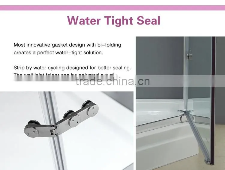 Walk-in 8/10mm Stainless Steel Glass shower compartment KD8006