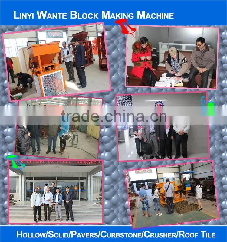 Movable concrete hollow&solid block making machine/Egg laying concrete block machine