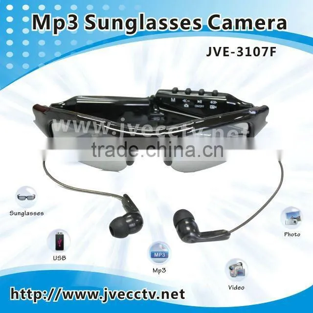 CE FCC RoHS approval,mini wireless camera,sunglasses camera;JVE-3107F