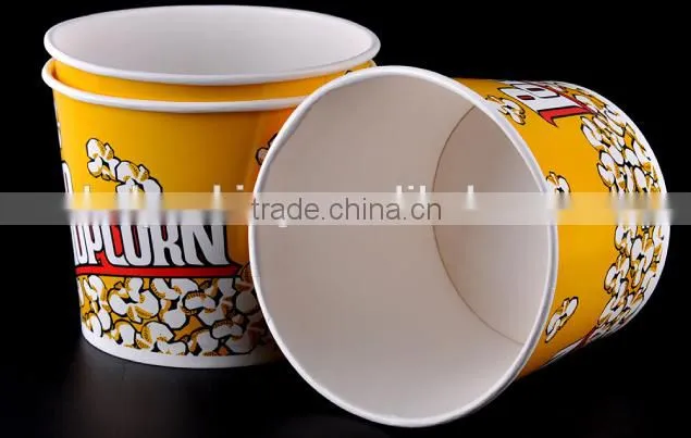 Wholesale cardboard laminating 32oz/46oz/64oz/85oz popcorn bucket