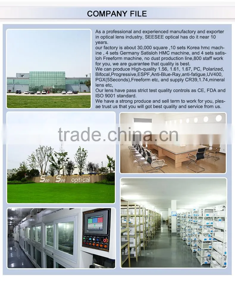 Factory outlets1.56/1.61/1.67 Spin photochromic high index optical lens blanks, ophthalmic lenses