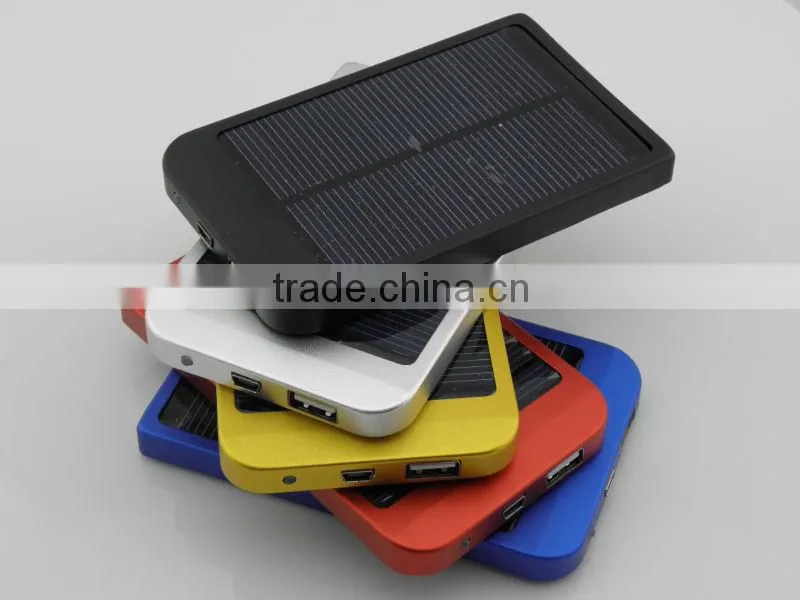 Mobile Accessories 2600mAh Travel Solar Charger Battery For Mobile Phone/Digital Camera/ PC/MP3