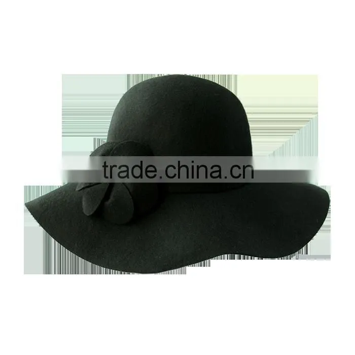 Stylish Wool Felt Floppy Hat
