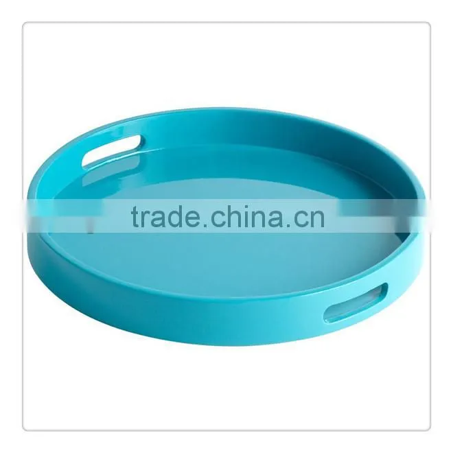 Gold Serving Plastic Round Tray