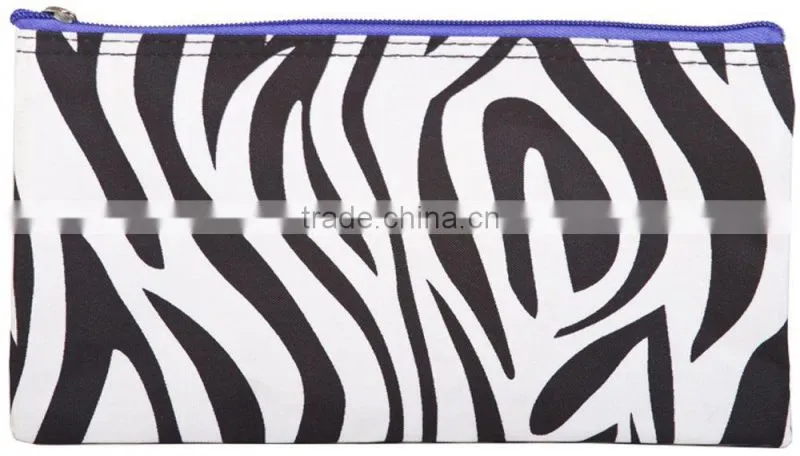 Hot selling ZebraPrint canvas pouch bag
