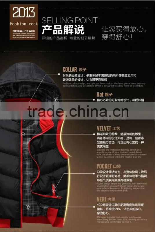 wholesale custom padded vest jackets for winter 1328