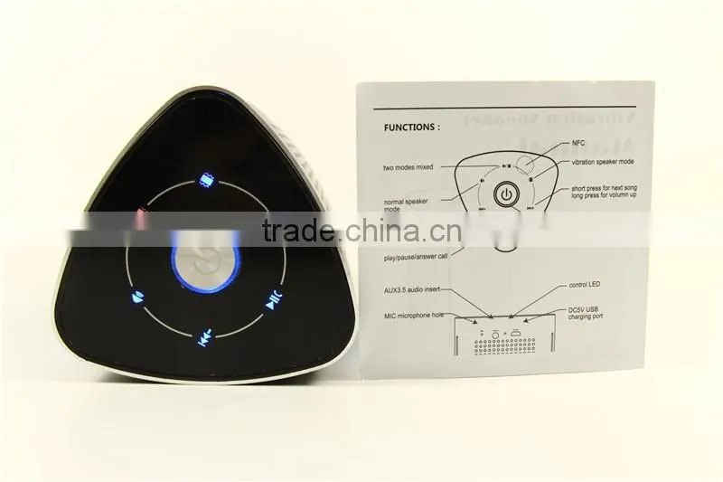 2016 bluetooth speaker NFC Bluetooth Vibration speaker outdoor bluetooth speakers vibration resonance speaker