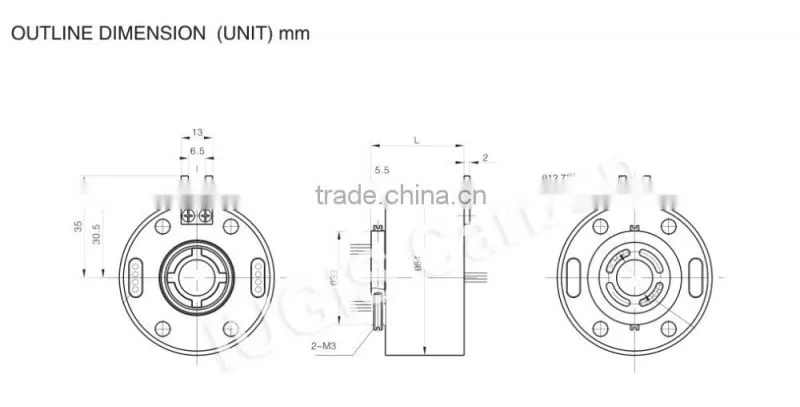 SRH1254 Professional Chinese Manufacturer Through Bore Slip Ring