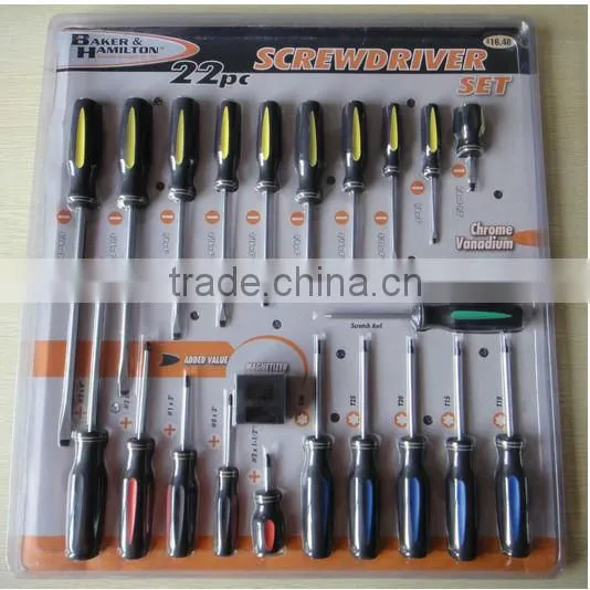 8pcs screwdriver set with turneries in blister card packing