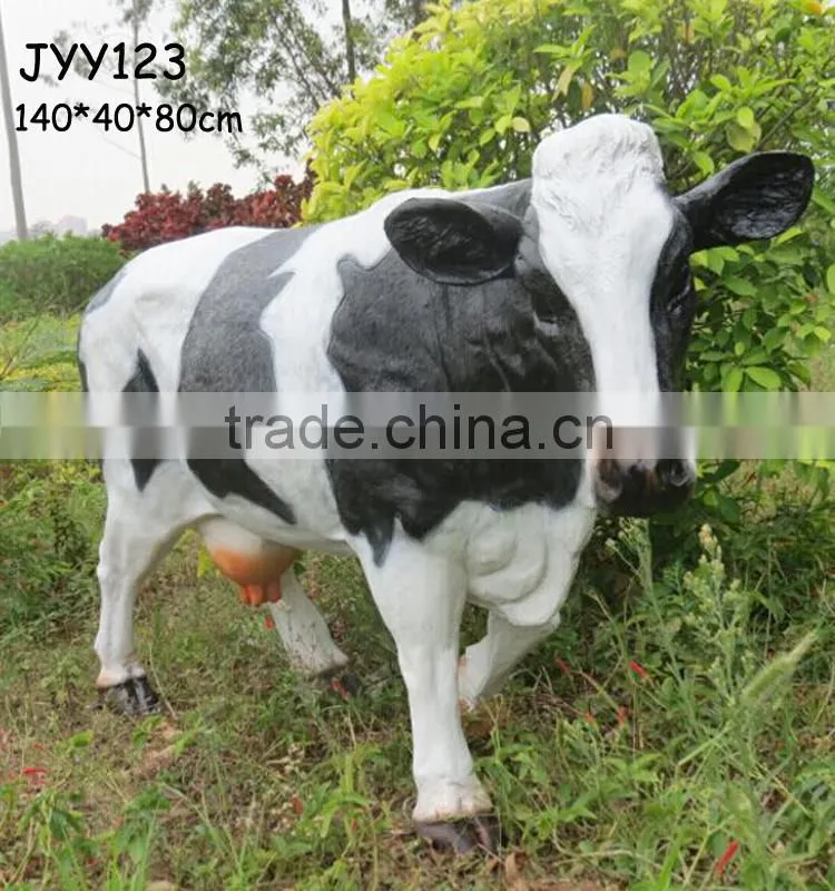 Wholesale garden decoration resin life size cow statue