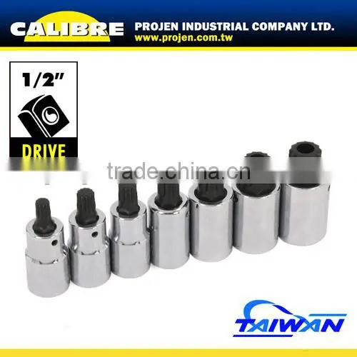 CALIBRE 6-19mm 1/2"Dr 8pc Hex Bit Set