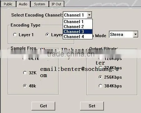 digital AES/EBU audio ip encoder (4 AES/EBU+ASI in,ASI out)