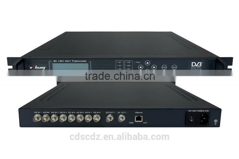 8 channel MPEG-2 to H.264 BI-direction transcoder