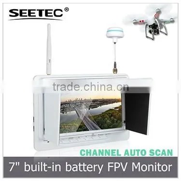 8 inch small fpv screen 32ch 5.8g wireless video and DC output portable built in battery dji f450