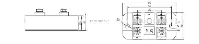 2200V single phase bridge electrical contactor