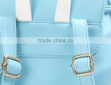 Online shop China backpack candy color student backpack high quality leather backpack