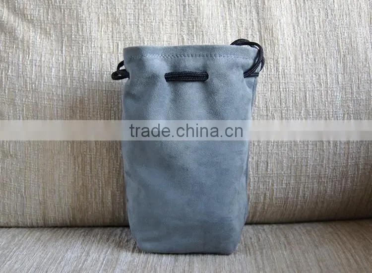 2016 new design cameca bag portable leather bag draw string camera bag