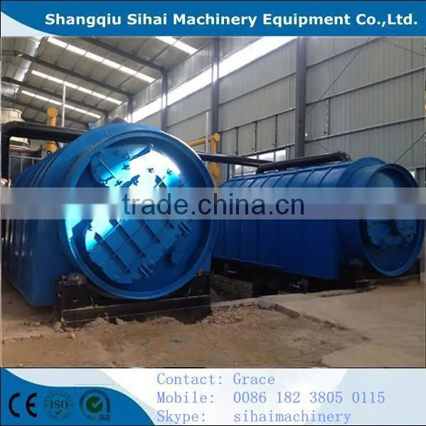 waste plastics refining to oil machine