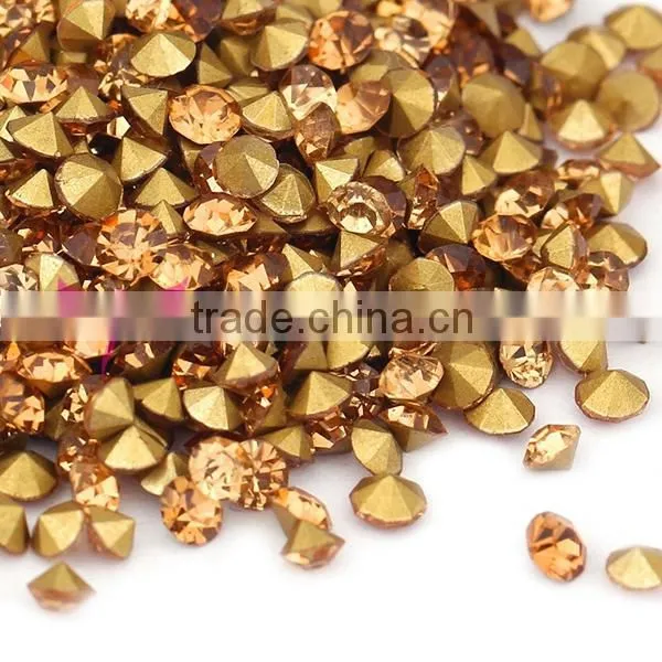 Fashion culet hot-fix rhinestone with many colors and sizes