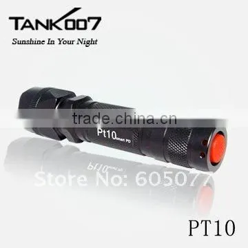 500lumens five mode 280 meters rechargeable XM-L T6 flashlight TANK007 PT10