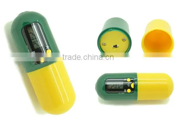 Pill Shape One Compartment Digital Pill Box Countdown Timer
