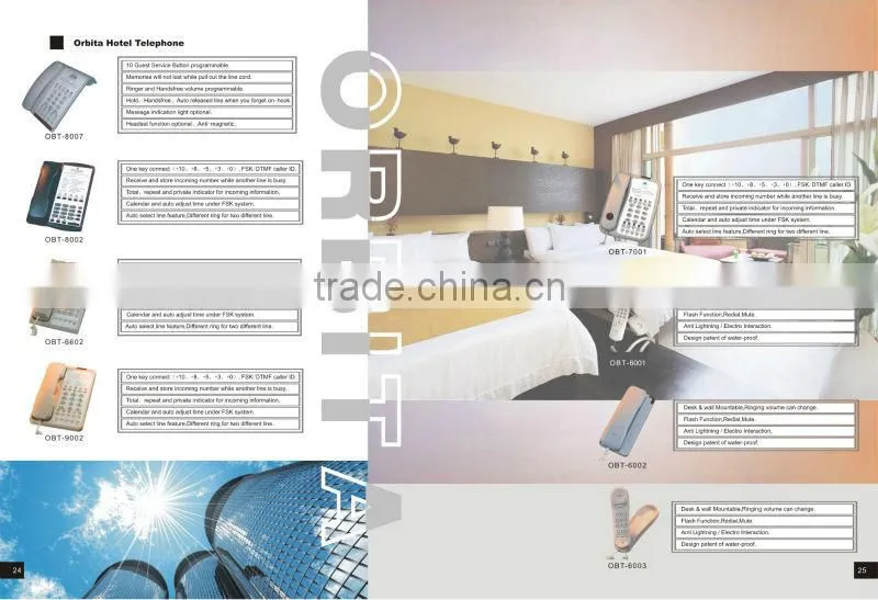 Hot selling hotel room telephone, corded phone