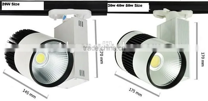 3 wire 4 wire 20w 30w 40w 50w 60W COB LED Track Spotlight dimmable with Smart Fan !