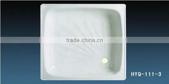 round cast iron enamel shower tray