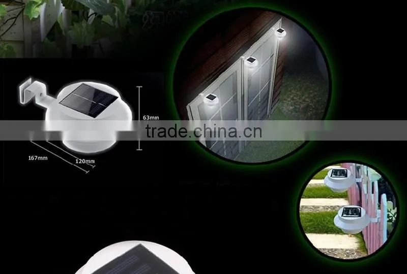 NEW Solar Powered Wall Pathway Lighting / Fence Gutter Outdoor Solar Garden Yard LED Light