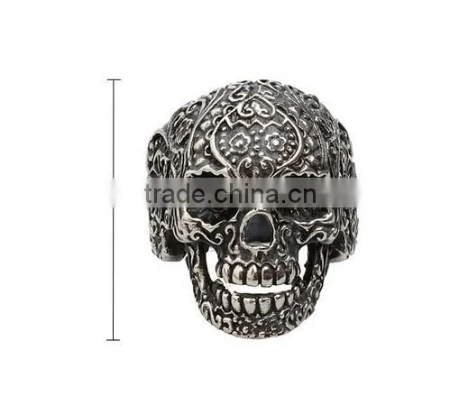 Fashion Man's Stainless Steel ring Personality punk skull Titanium steel Rings
