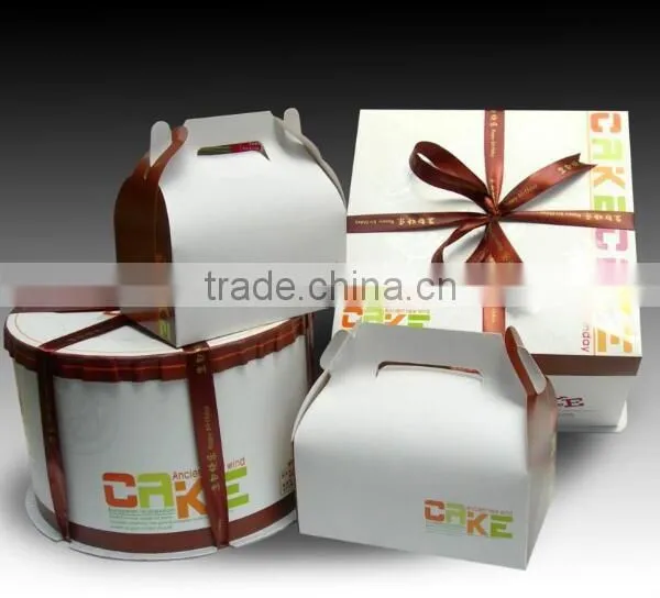 customzied printing birthday wedding and gift clear window cake box