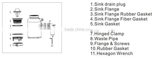 kitchen sink garbage disposal for home DSW-Z390A