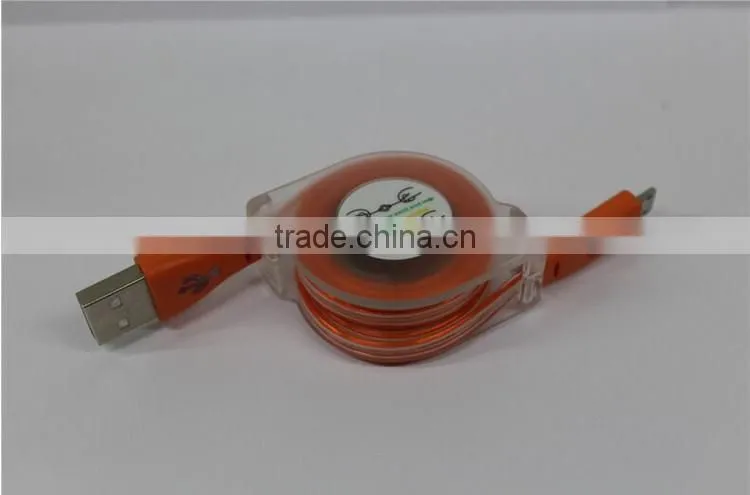High Quality 1/2/3m Retractable Charging Cable