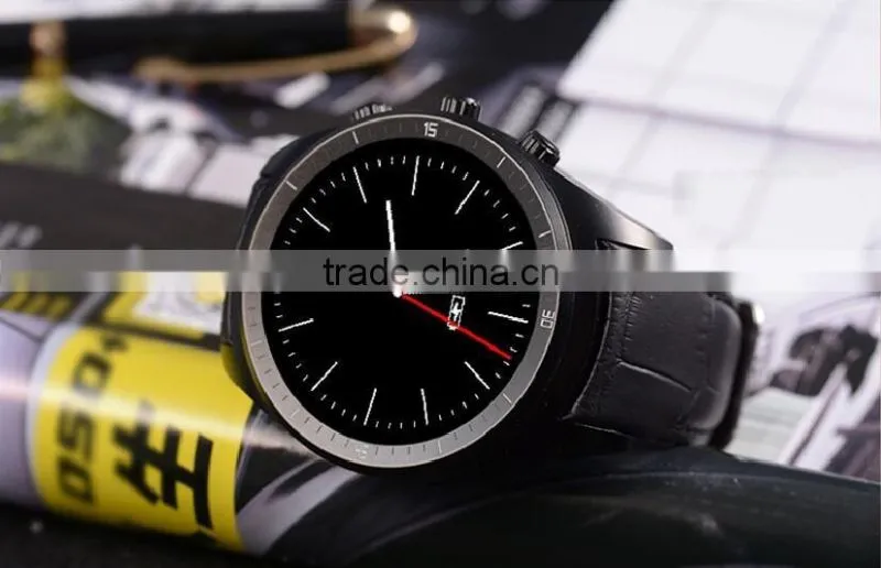 Round Display Android 4.4 smart watch with sim card slot support WIFI GPS Bluetooth