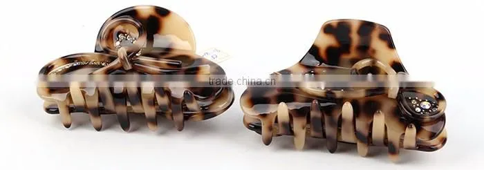 Wholesale Fashion eco-friendly acetate sheet fine plastic hair claw clips