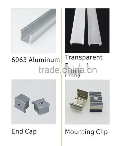 2015 wholesaler products pc cover frosted aluminium profile for kitchen cabinet