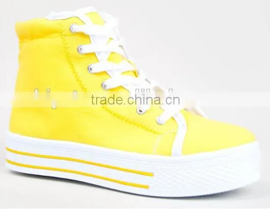 Street Casual Lace Up High Top Platform Sneaker Shoe,canvas sneaker