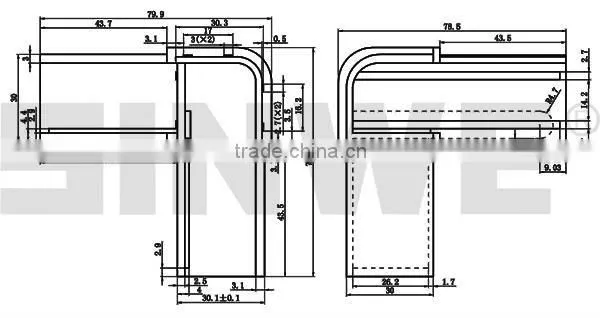 Zinc or steel die-casting rack T joint for mount chassis of cabinet