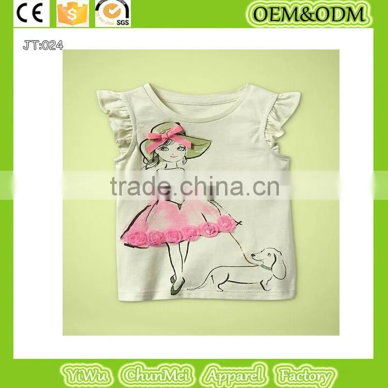 2015 new dog t -shirt child t-shirt kids t-shirt 100% cotton t-shirt Princess t-shirt