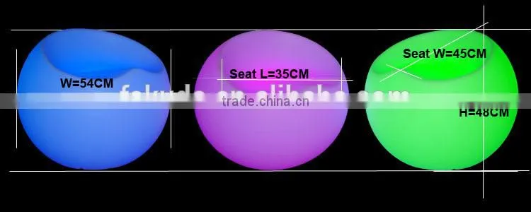 Modern bar furniture party LED apple stool/LED funny bar stool for nightclub