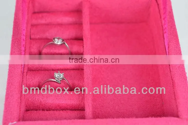 high quality faux suede factory price custom ring box