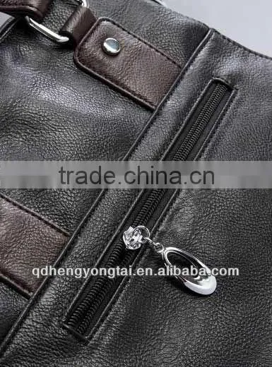 2016 most fashionable trend classic black handbag, unisex genuine leather bag